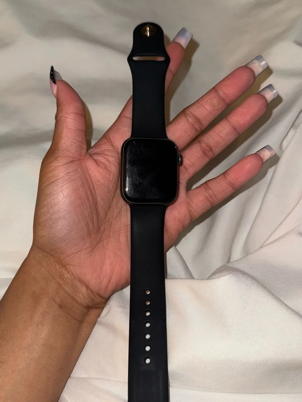 Apple Black Smartwatch with Silicone Band